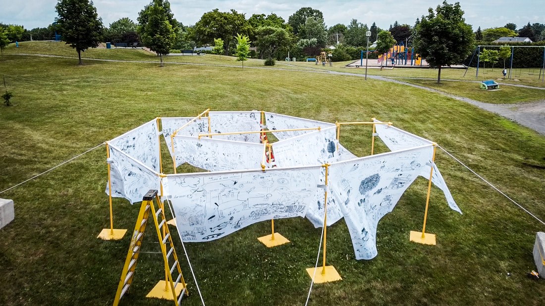 Une œuvre collective est exposée au parc de la Famille de L’Île-Perrot