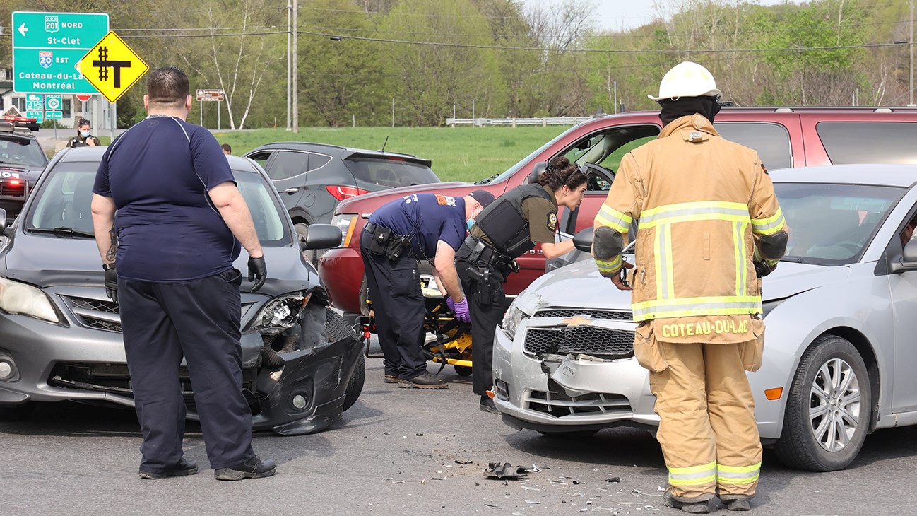 Une collision entre deux véhicules