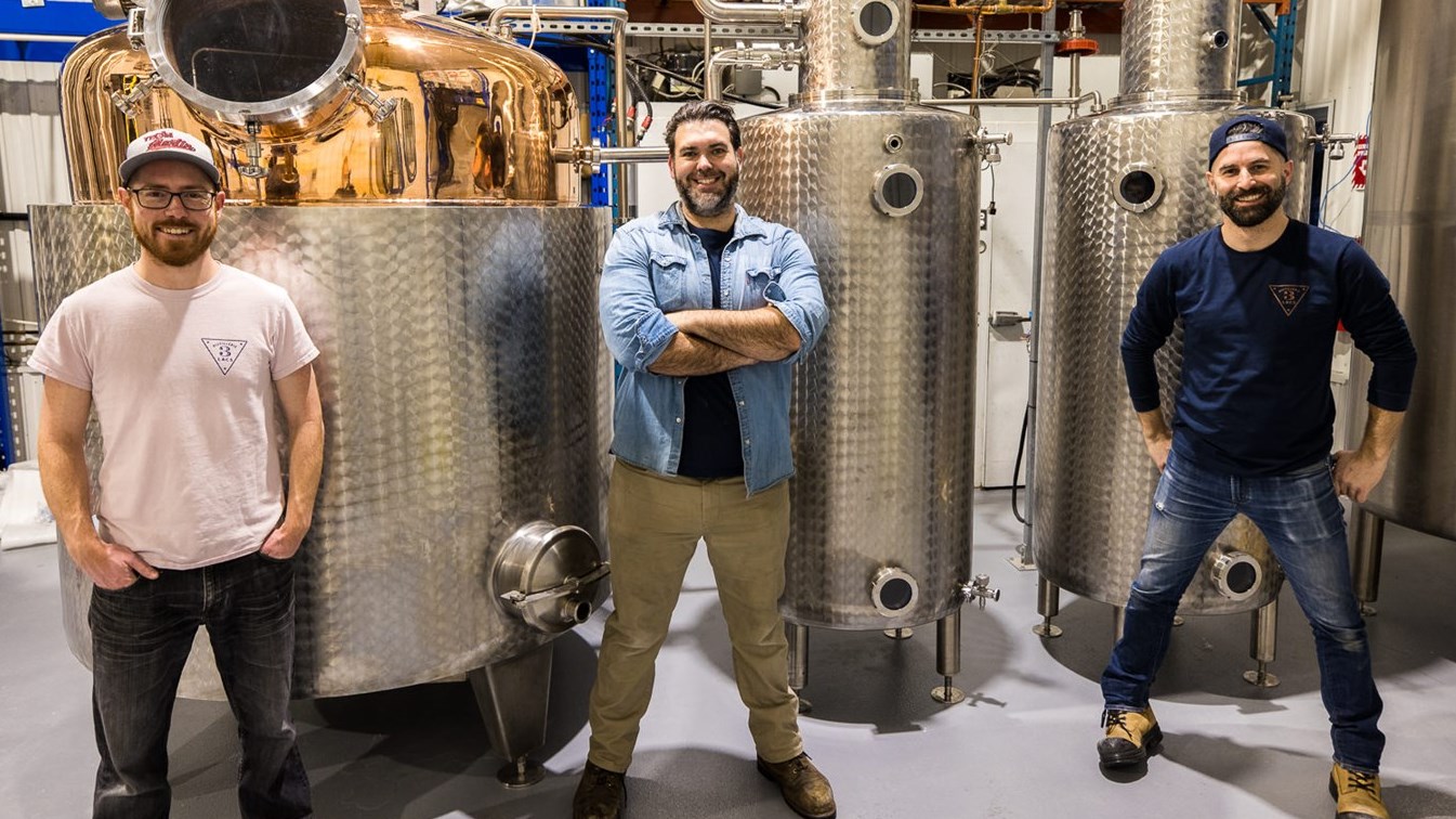 Les 3 associés fondateurs de la Distillerie 3 lacs