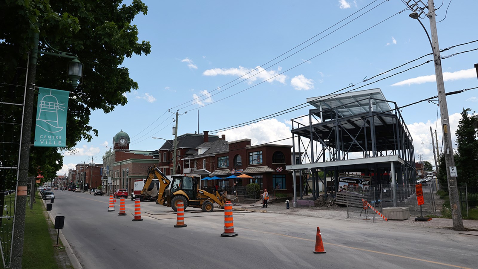 Les travaux de construction de la nouvelle microbrasserie vont bon train