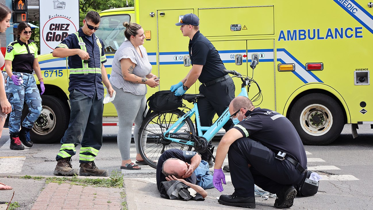 Un cycliste blessé à Pincourt
