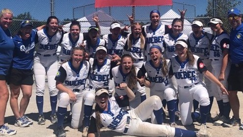La team Québec de Softball remporte la médaille d'argent