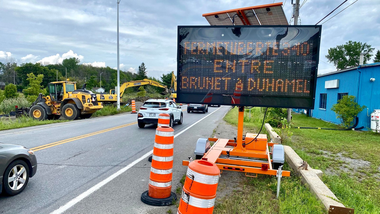 Fermeture d’un tronçon de la route de la Cité-des-Jeunes à Saint-Lazare