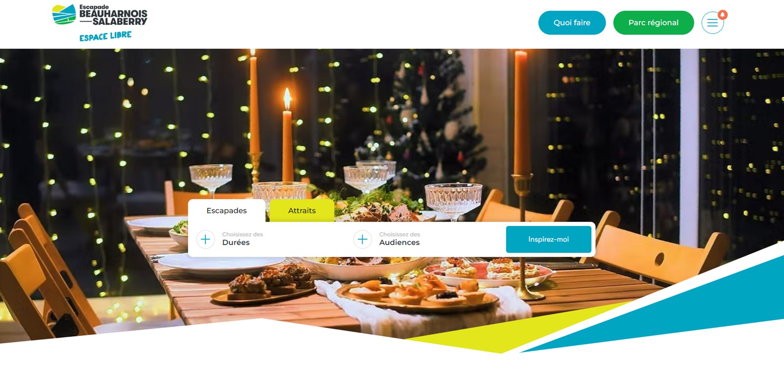La page d’accueil du nouveau site, avec l’outil de recherche