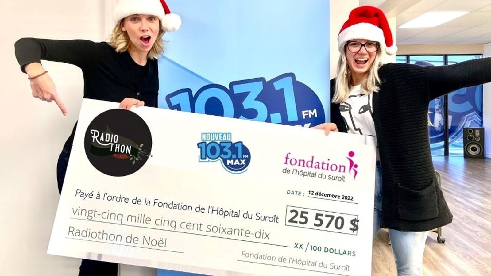 Plus de 25 000$ amassés lors du Radiothon de Noël 