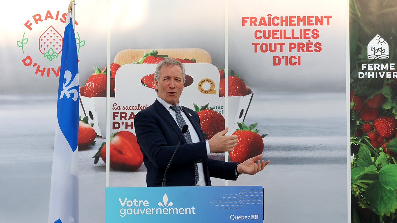 L'annonce de ce financement a été effectuée par le ministre de l'Agriculture, des Pêcheries et de l'Alimentation du Québec, André Lamontagne