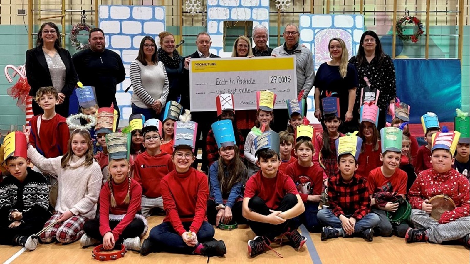 Promutuel Assurance remet 27 000$ à l'école La Perdriolle de l’Île-Perrot