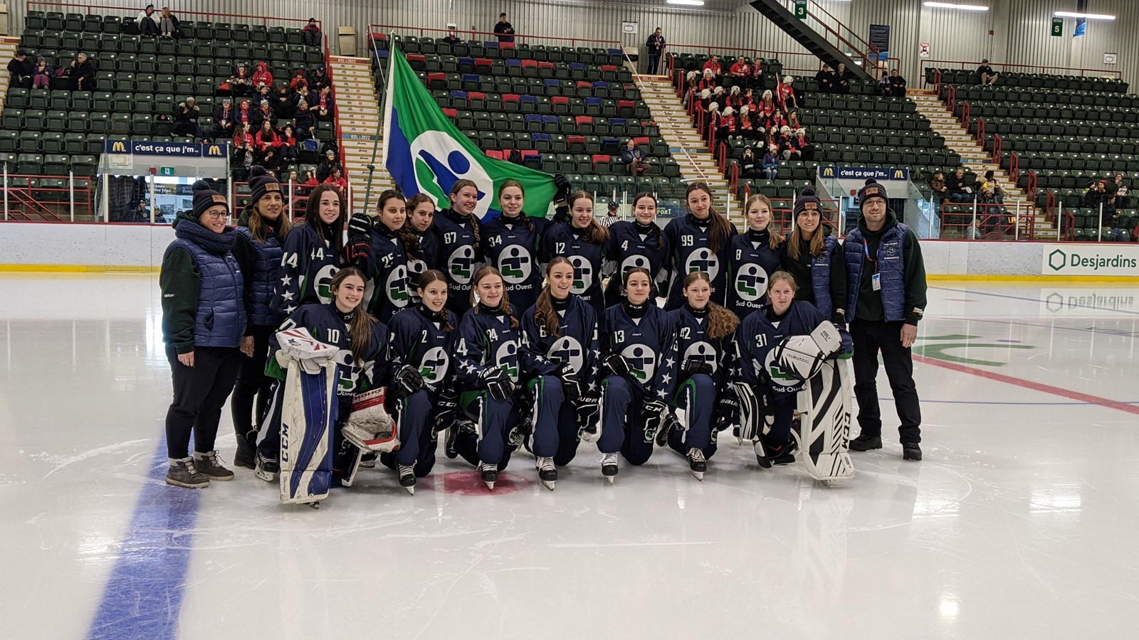 Deux victoires pour l'équipe de ringuette du Sud-Ouest aux Jeux du Québec 