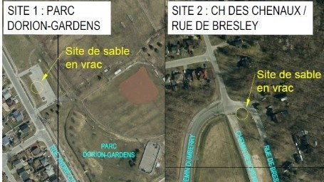 Crue des eaux : sites de sable en libre-service à Vaudreuil-Dorion
