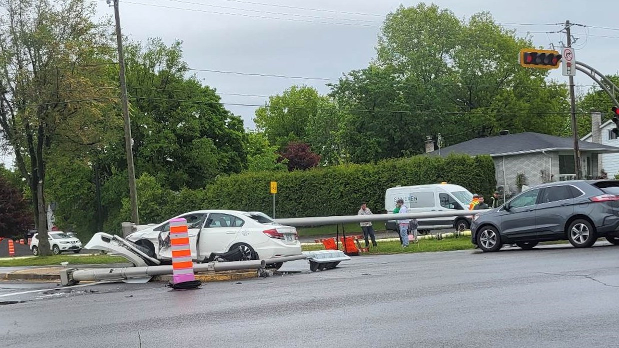 Fermeture de l'intersection du boulevard Perrot et de l'autoroute 20