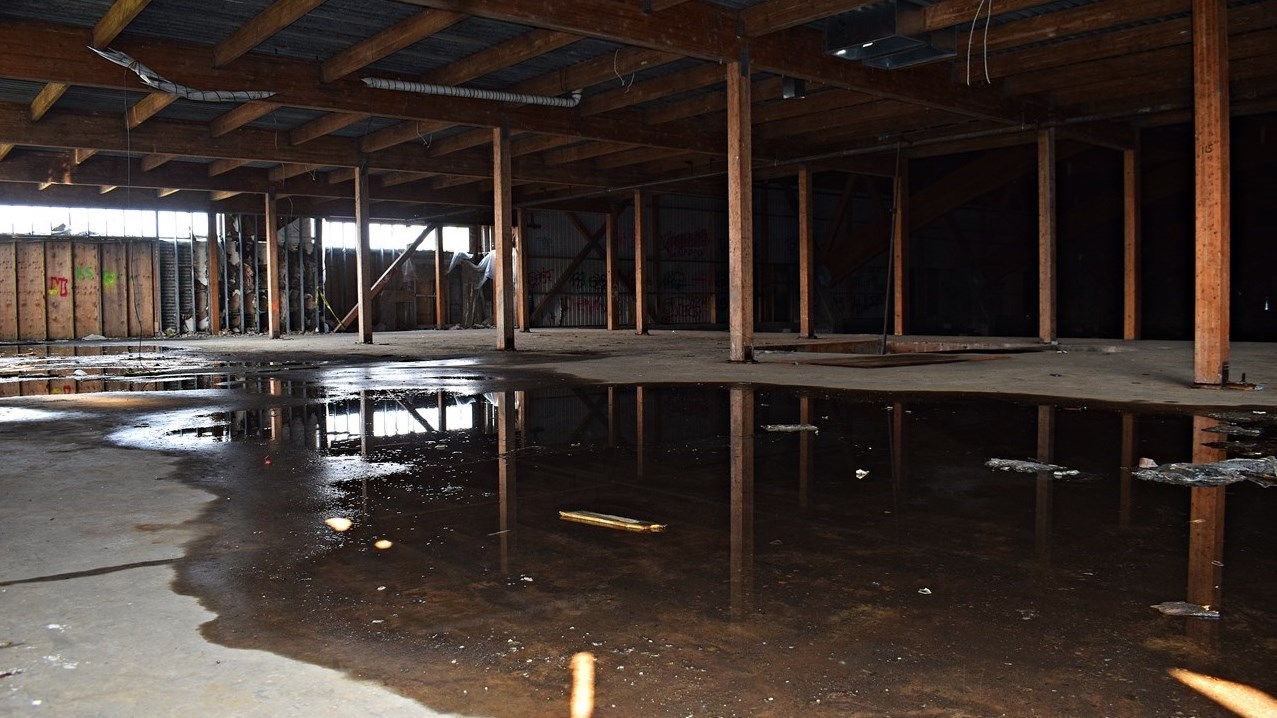 A rare peek inside the uncompleted Pincourt arena on May 21.