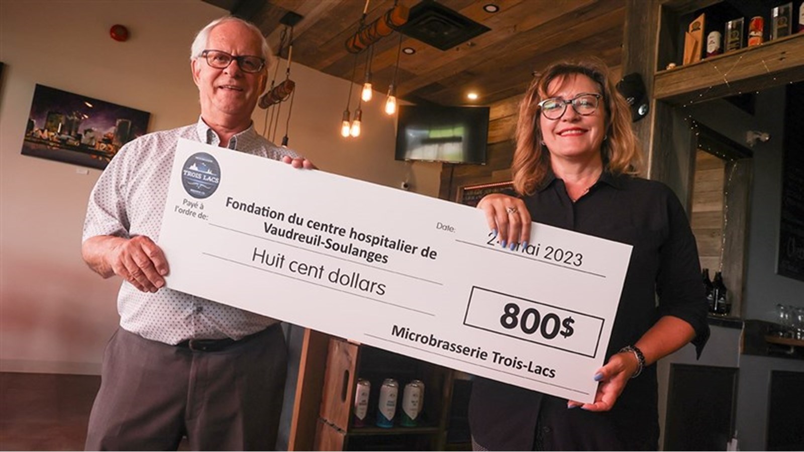 Microbrasserie 3 Lacs continues its commitment to a regional cause