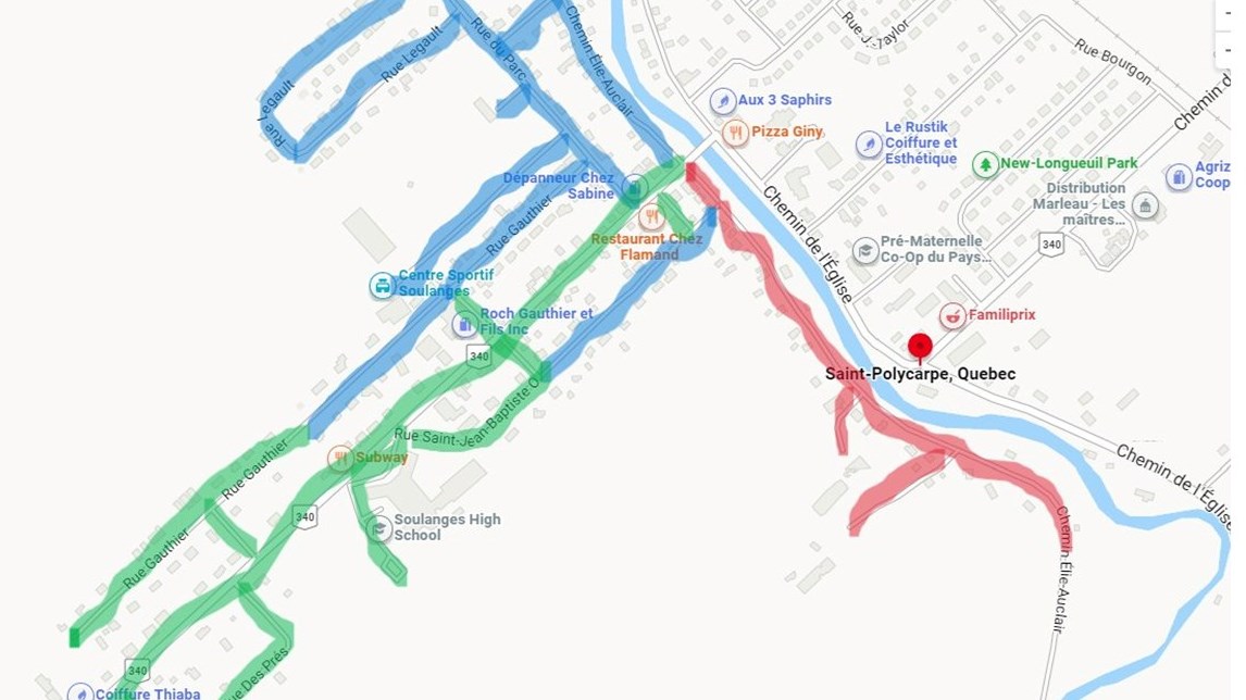 Travaux d'investigation dans le réseau d'égout à Saint-Polycarpe