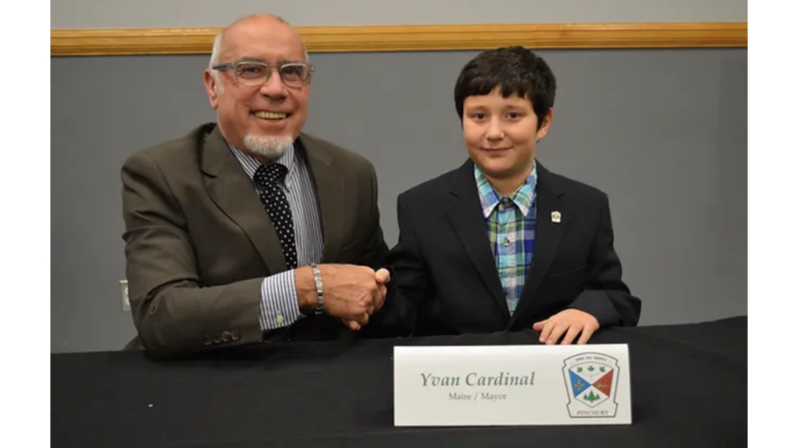 Philippe at his first Town Council meeting