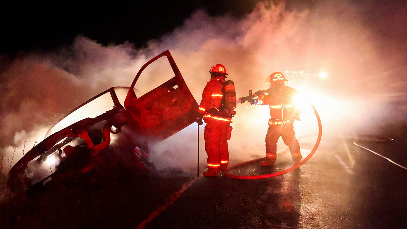A stolen pick up is set on fire in Saint-Polycarpe