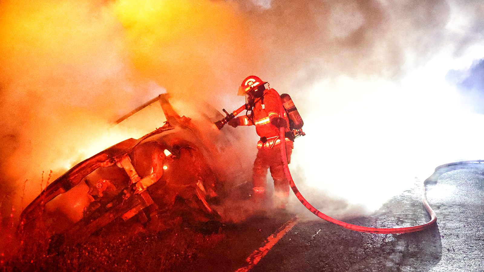 A stolen pick up is set on fire in Saint-Polycarpe