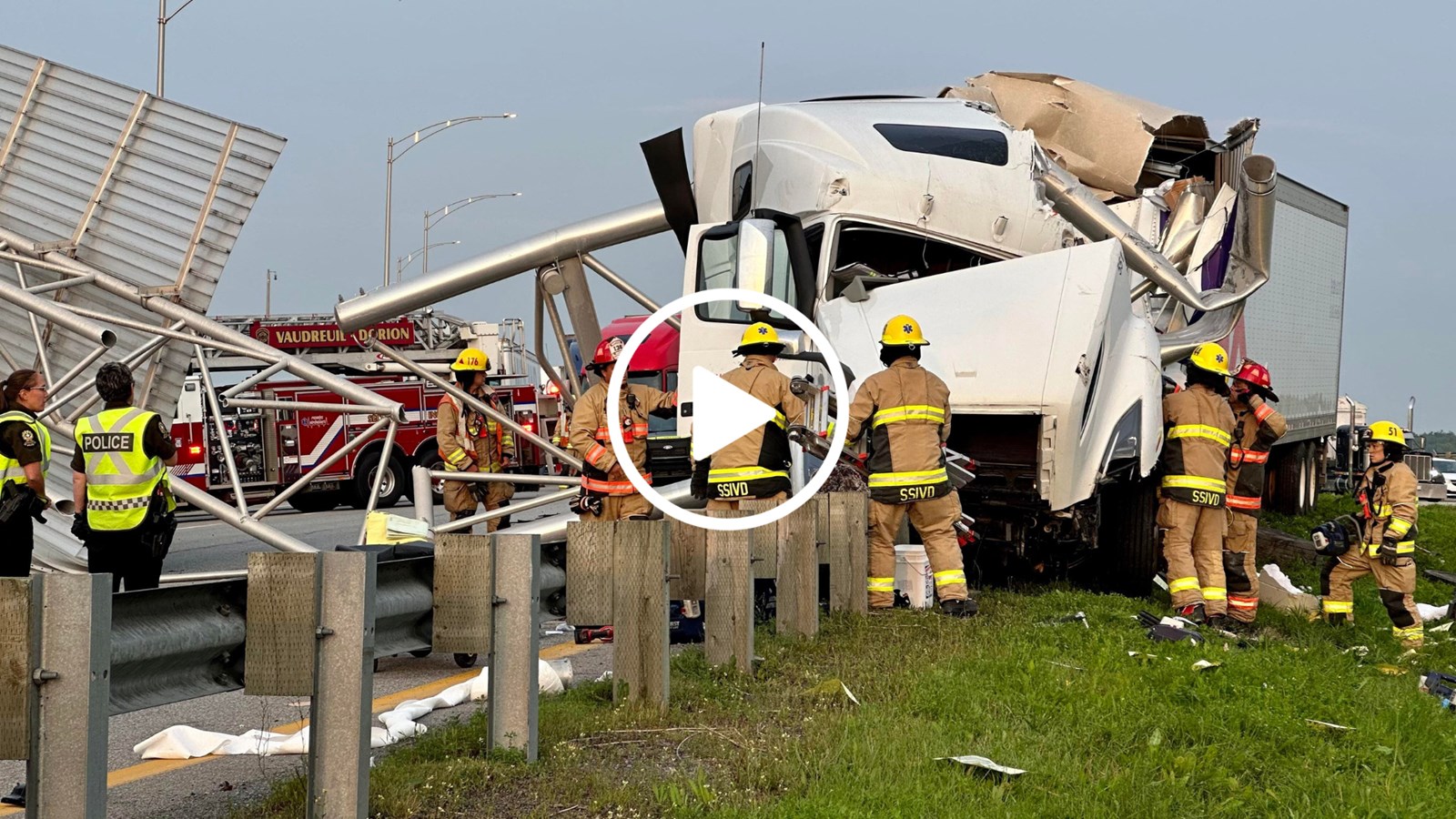 Une collision force la fermeture de l'accès à l'autoroute 30 à Vaudreuil-Dorion