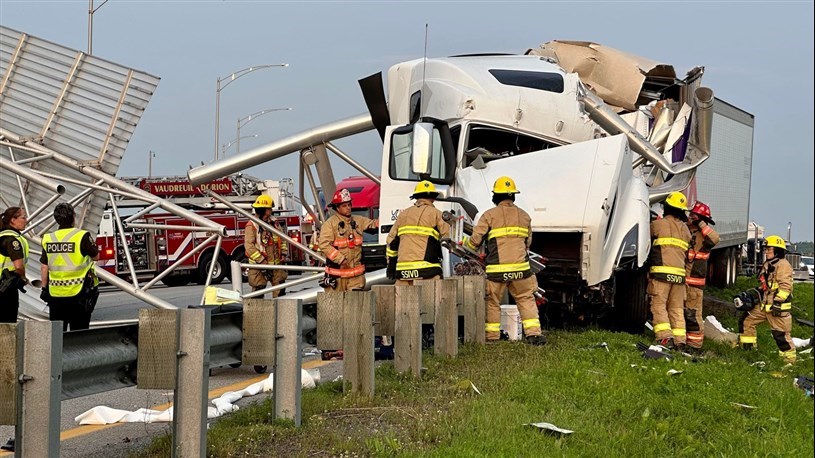 Collision forces closure of access to Autoroute 30 at Vaudreuil-Dorion