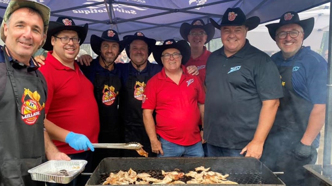 The town council didn't hesitate to get in on the action, or rather...the grilling