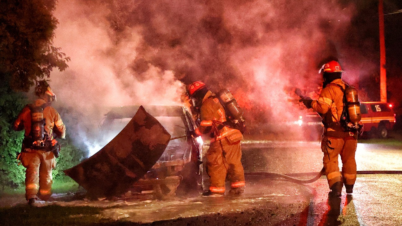 La SQ enquête sur un possible incendie criminel à Les Coteaux 