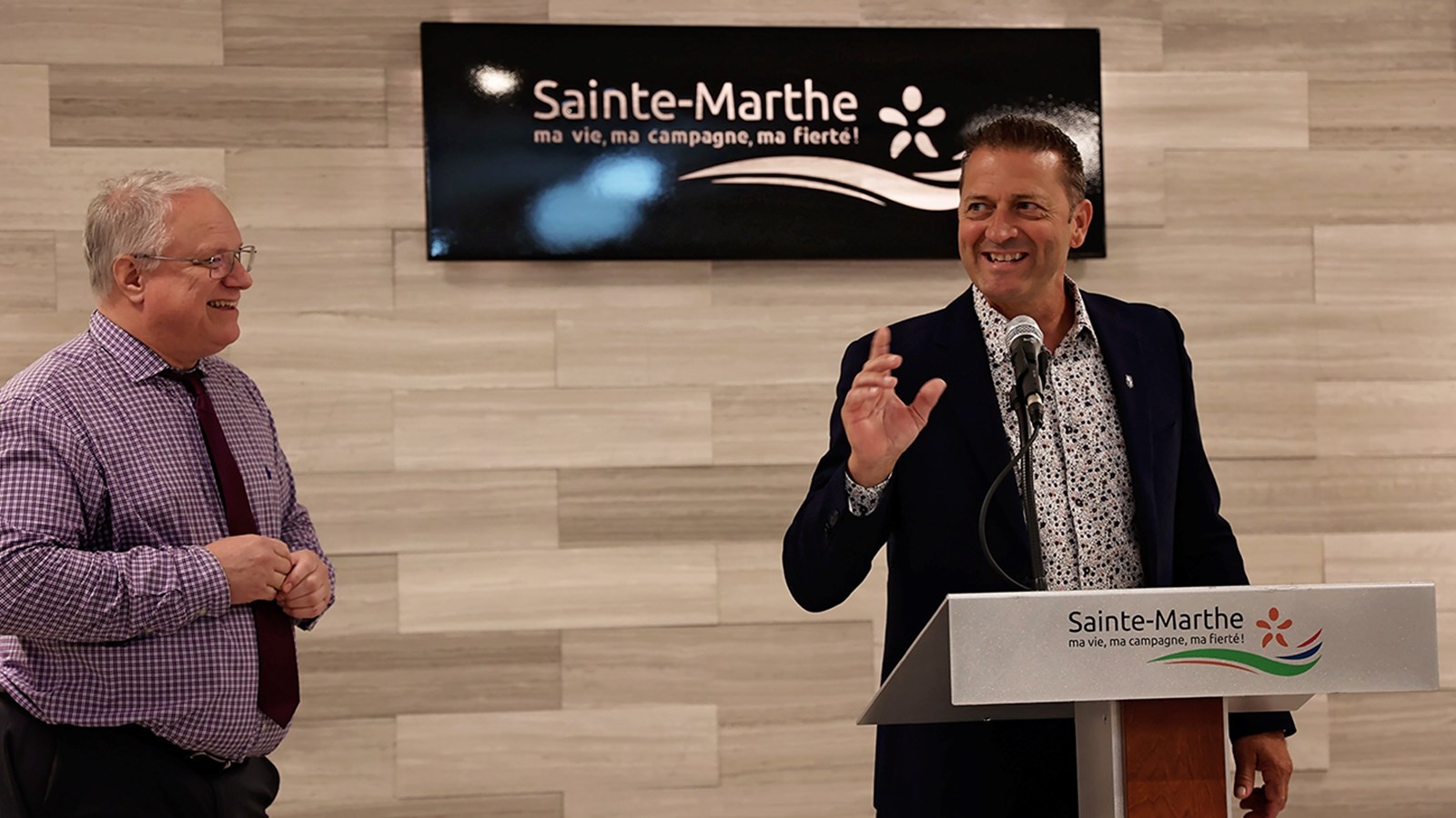 Mayor François Pleau was also honored