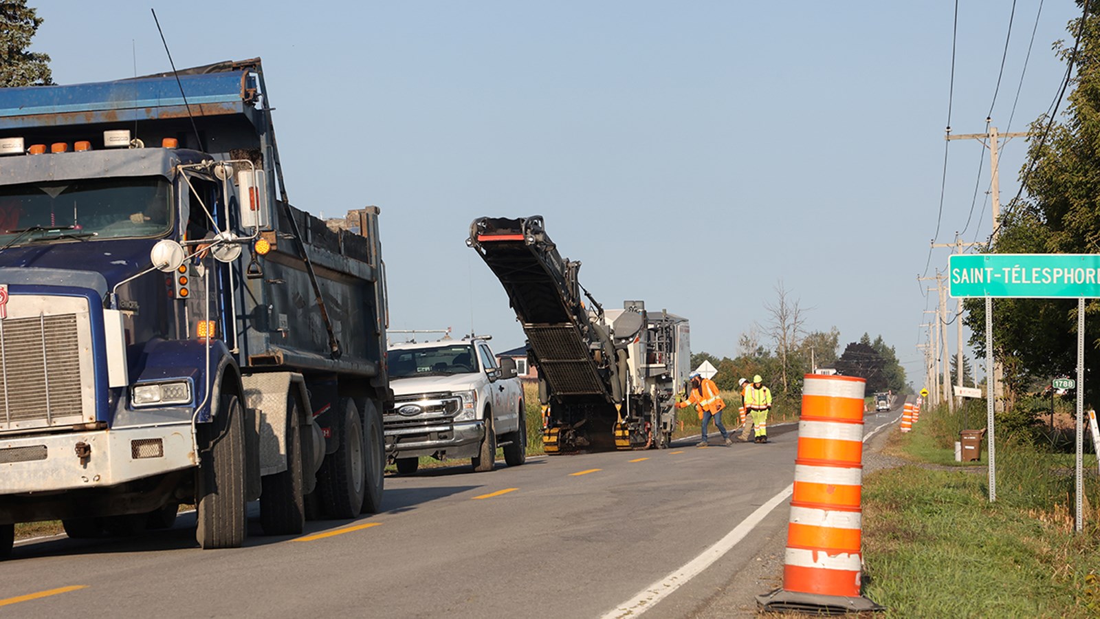 Paving work begins on Chemin Sainte-Catherine