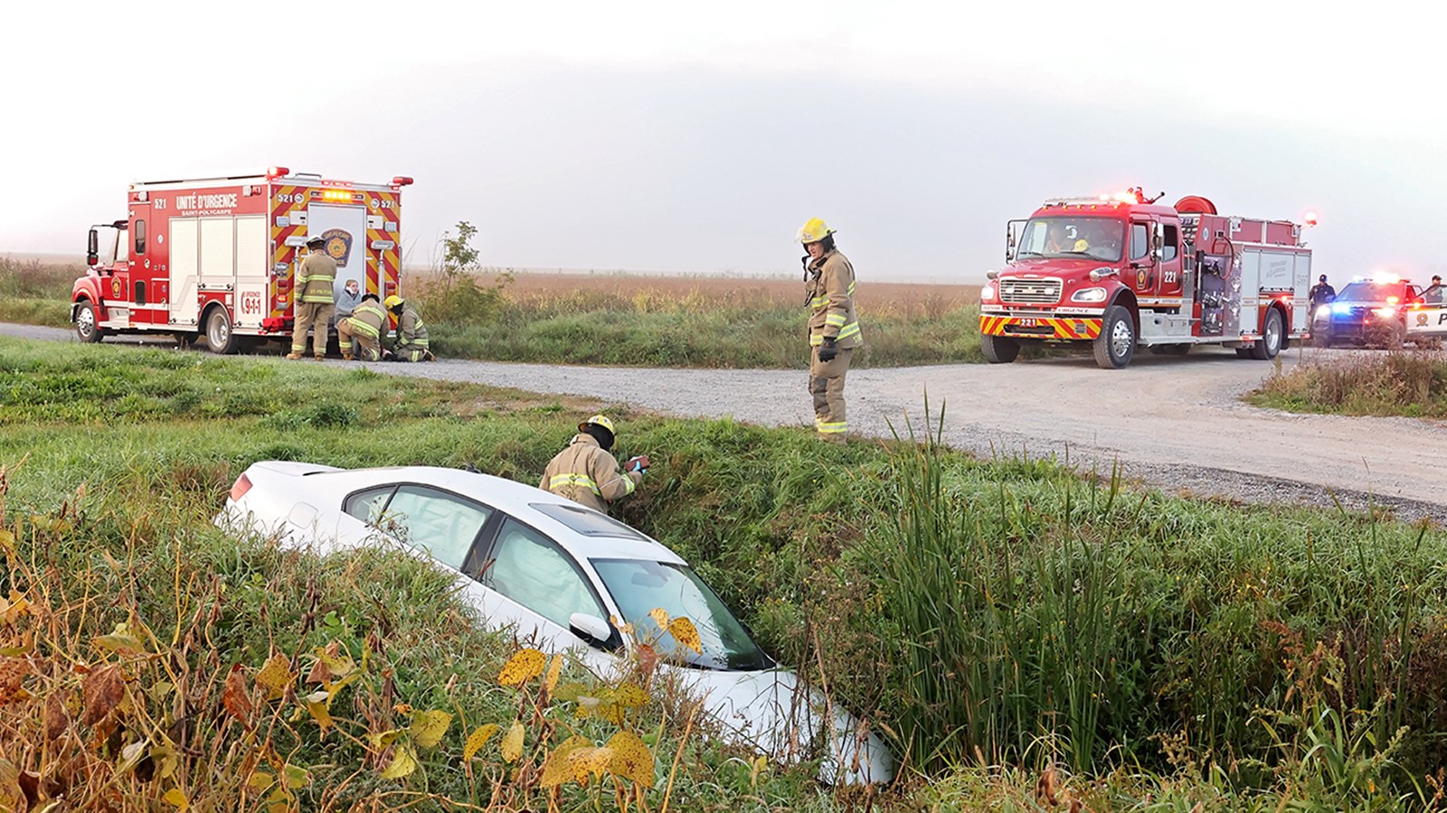 Sortie de route à Saint-Polycarpe tôt ce matin