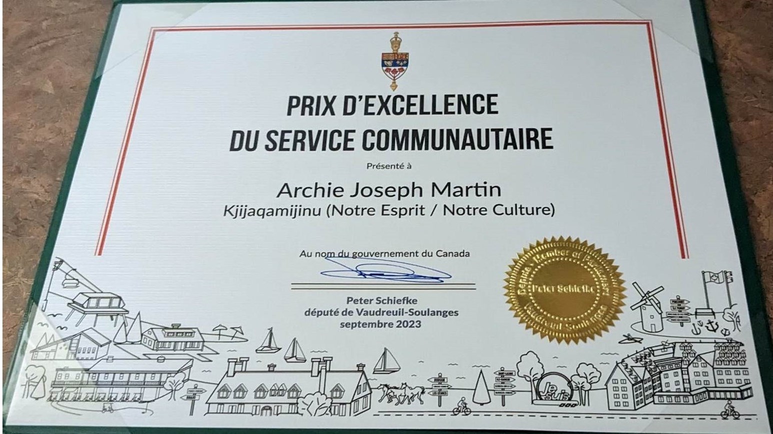 Un élu de Rigaud reconnu pour sa promotion de la culture et de l'histoire des Premières Nations