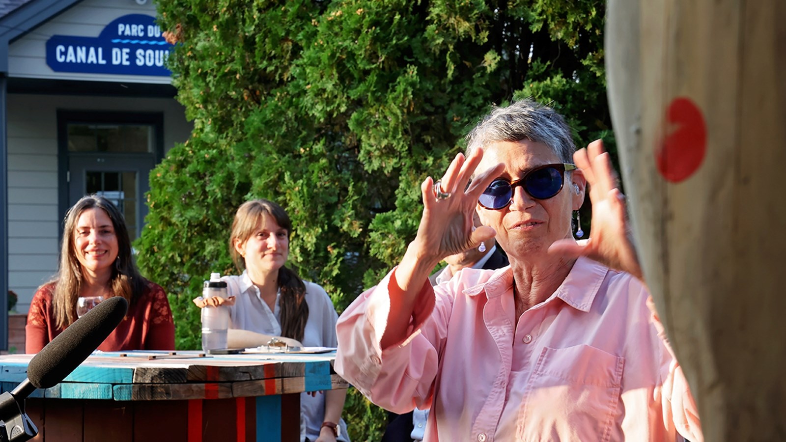 L'artiste Sonia Haberstich de Hudson a mis son talent artistique à contribution dans cet espace 