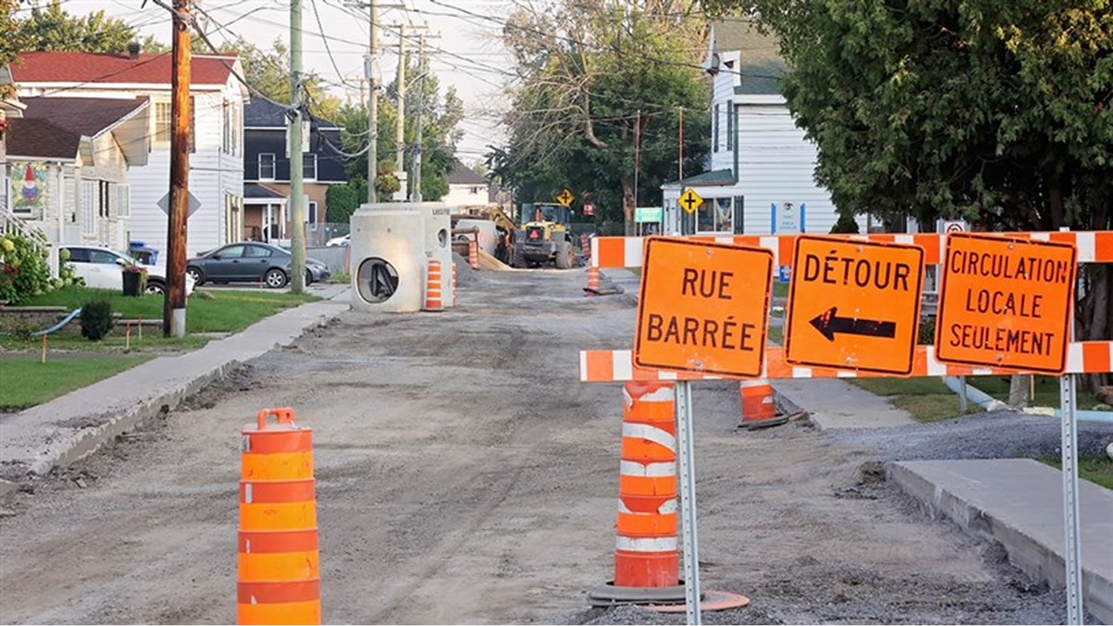Closure of the Sauvé street this Tuesday at Les Coteaux 