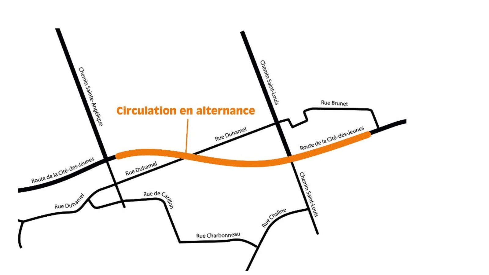 Travaux sur la route de la Cité-des-Jeunes en ce vendredi 6 octobre