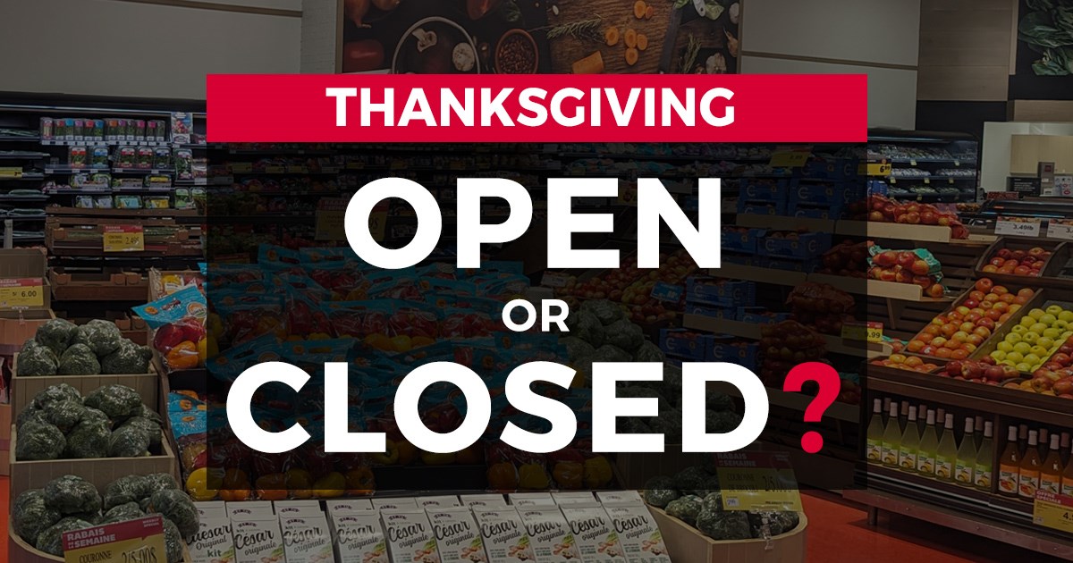 Open or closed on Thanksgiving 