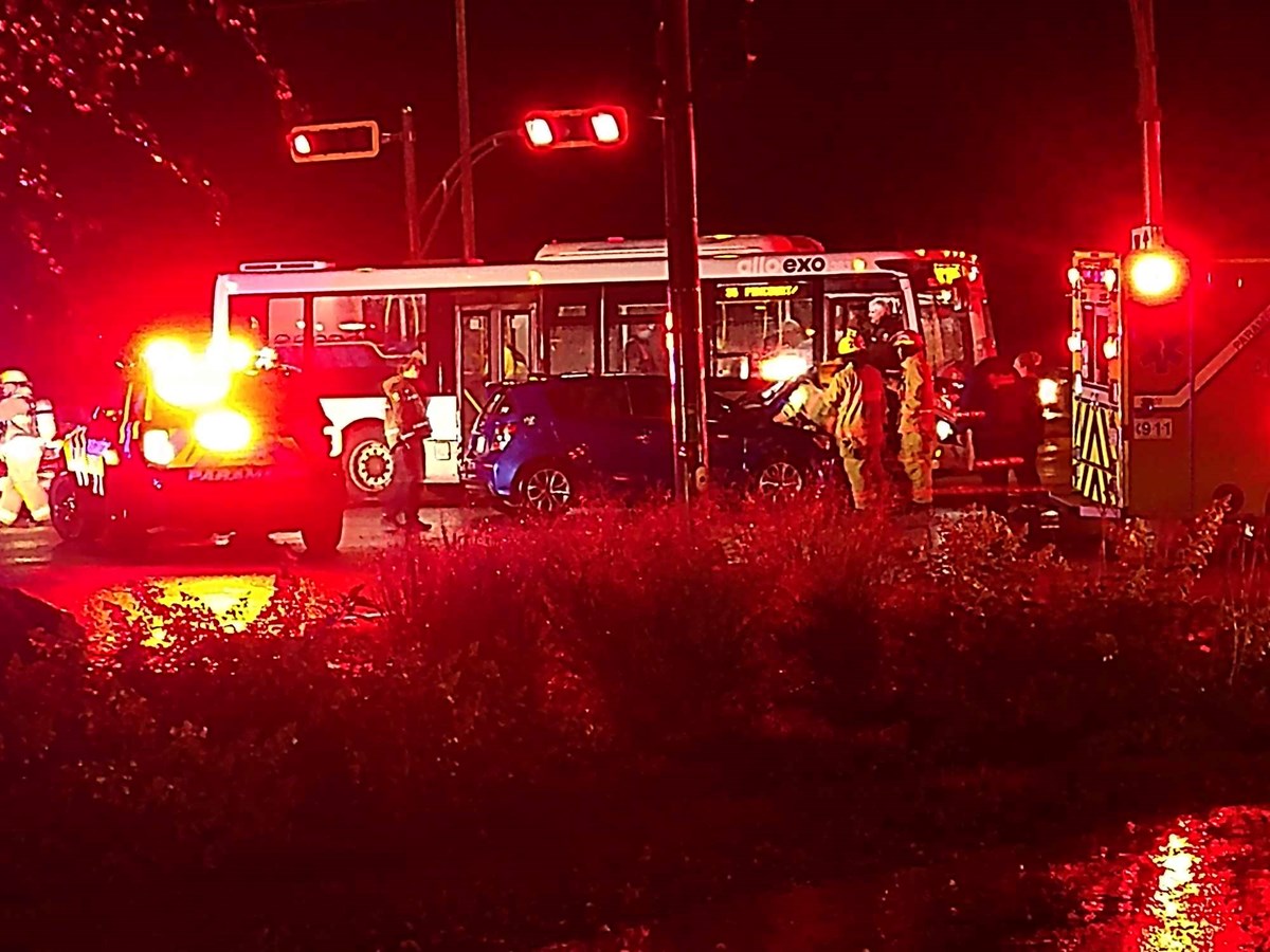 Île Perrot: at 8 p.m. this evening, an Exo bus and a vehicle collided