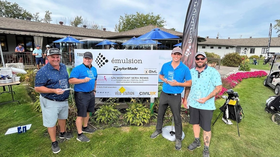 Tournoi de Golf Émulsion: 4 000$ amassés au profit de la Fondation de l’Hôpital du Suroît 