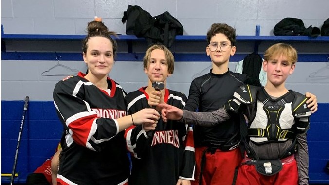 The Masse de la Persévérence was awarded to the defensive brigade of Angélique Lauzon, Jacob Richard Elliot Hebert and Antoine Boulianne, who played with confidence and consistency throughout the M14 match