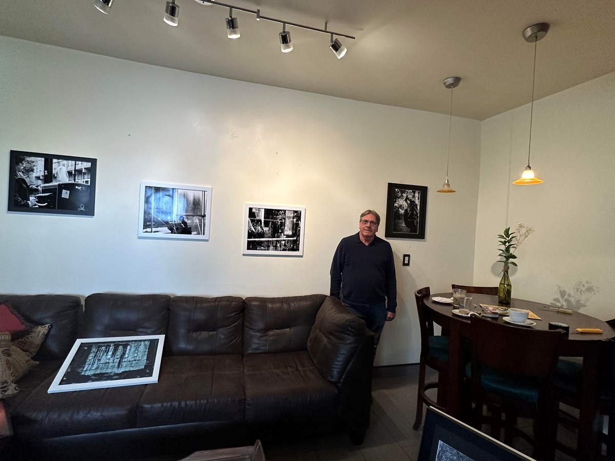 Pierre Saint-Onge at the installation at Cafexo