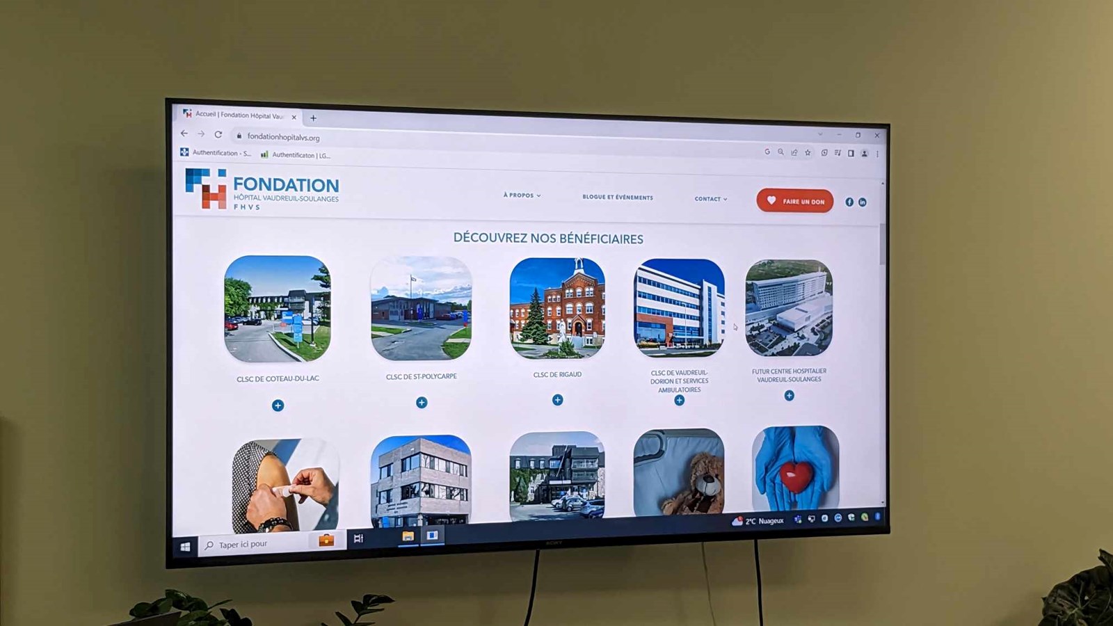Le nouveau site permet notamment le don en ligne à l'organisme