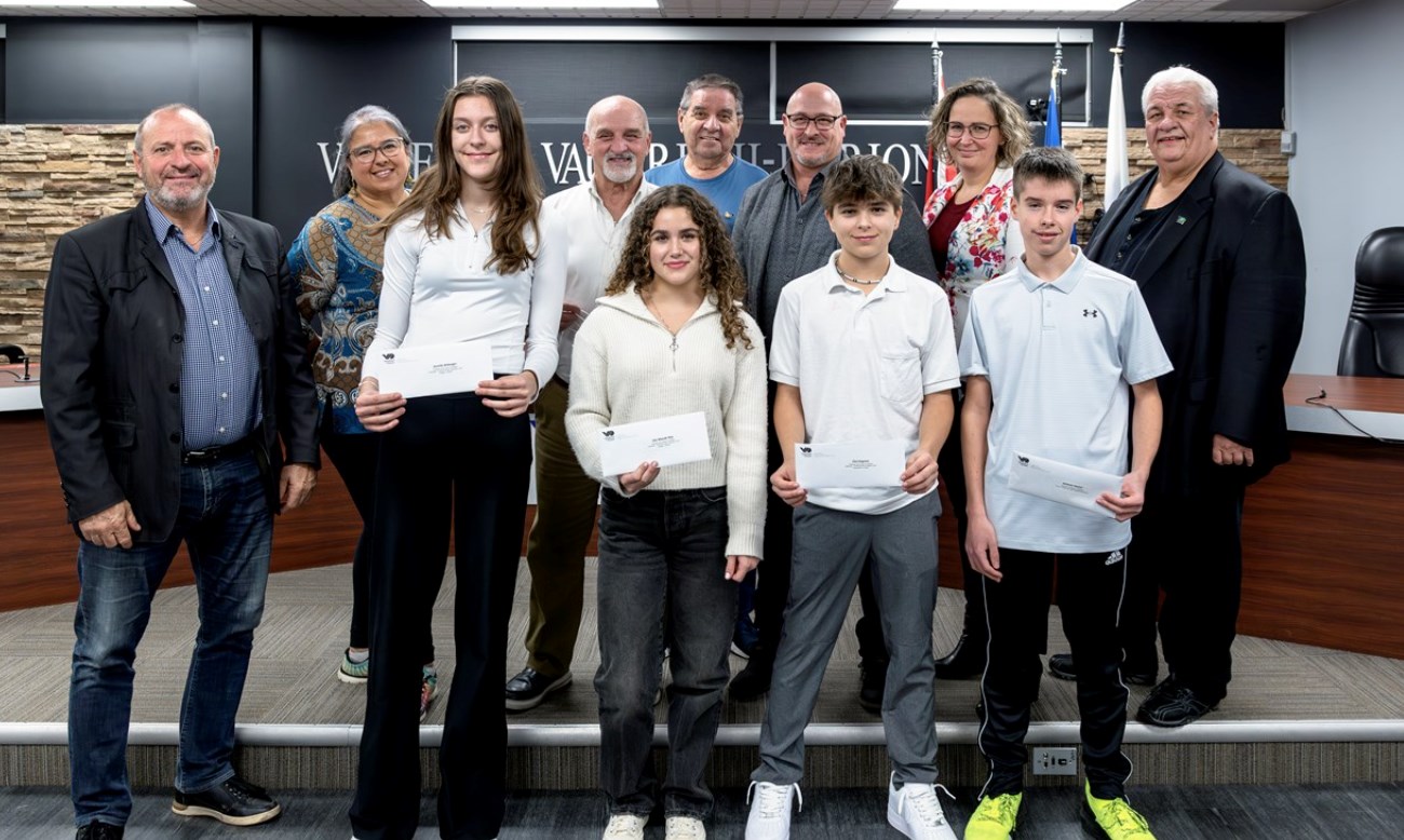 The City of Vaudreuil-Dorion financially supports five young athletes