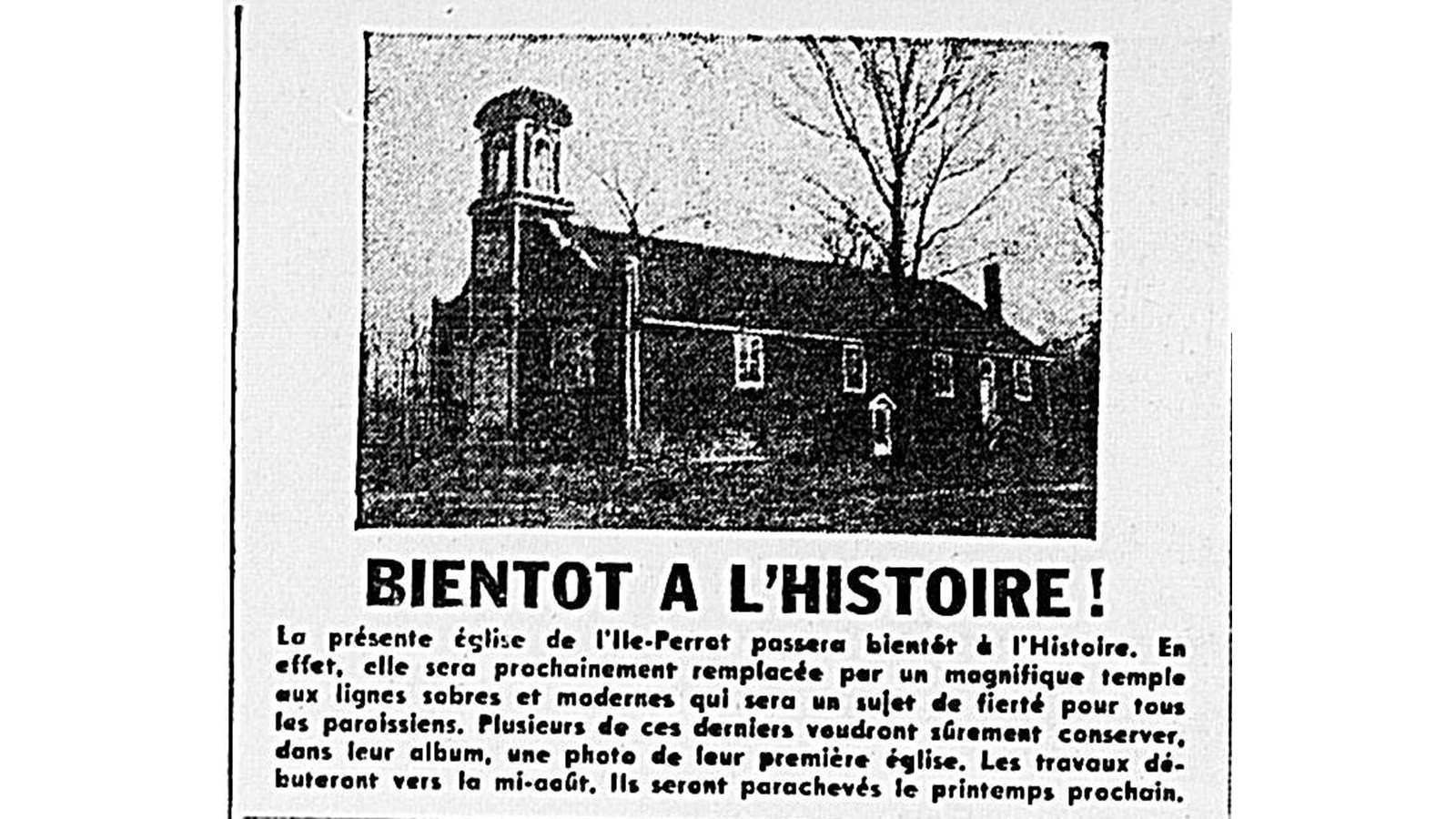 « Bientôt à l’histoire ! »