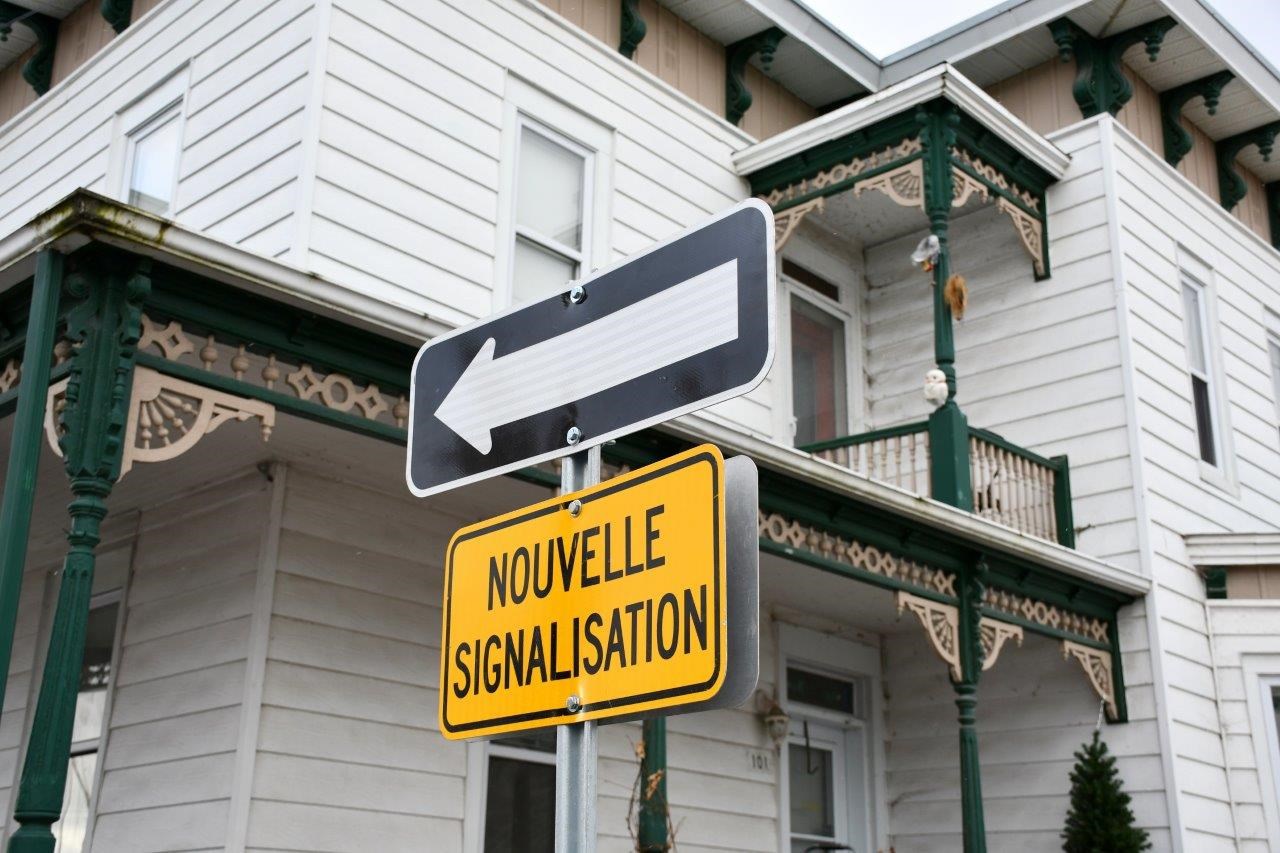 Nouvelle configuration et changement de signalisation à Rigaud