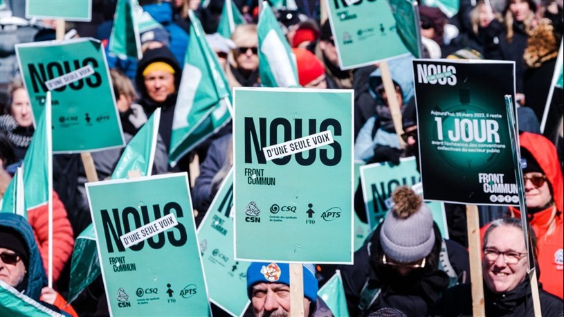 Le Front commun laisse planer le spectre d'une grève générale illimitée au début de 2024 