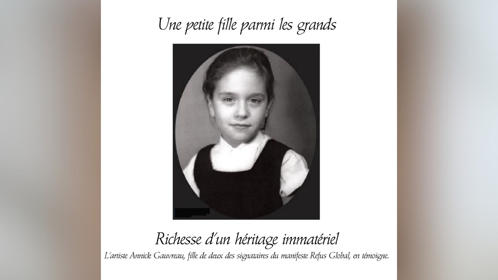 Annick Gauvreau, childhood and conference photo