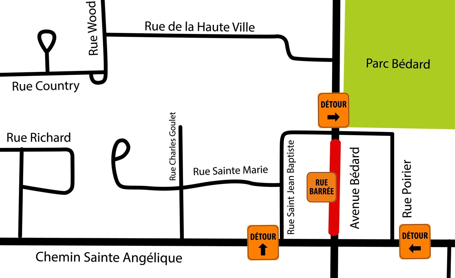 Blockage on Avenue Bédard this Thursday evening in Saint-Lazare