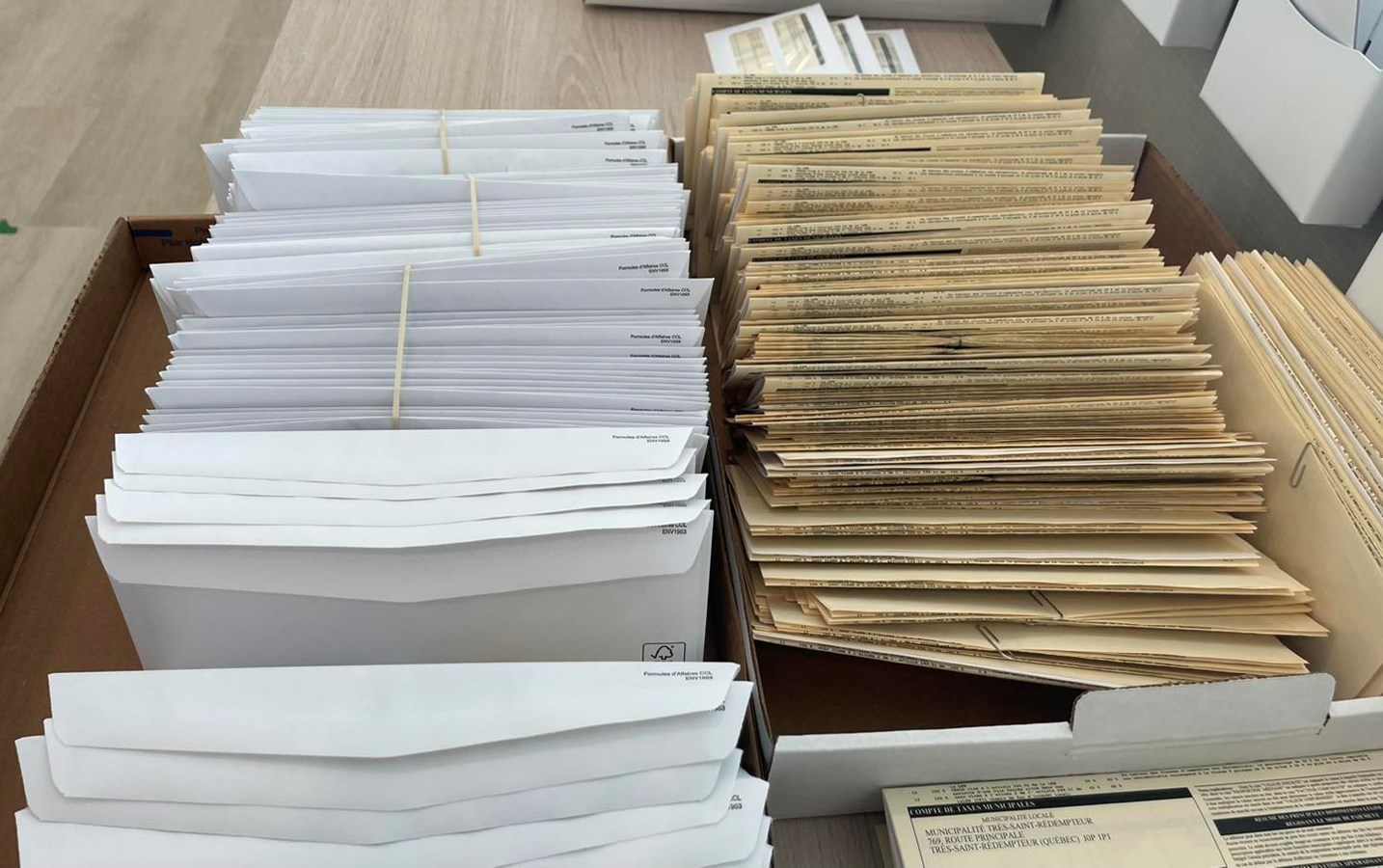 Envoi des comptes de taxes aux contribuables de Très-Saint-Rédempteur 