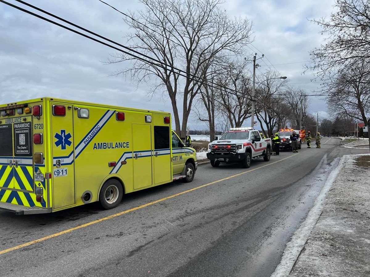 Une intervention sur la glace à Notre-Dame-de-l'Île-Perrot 