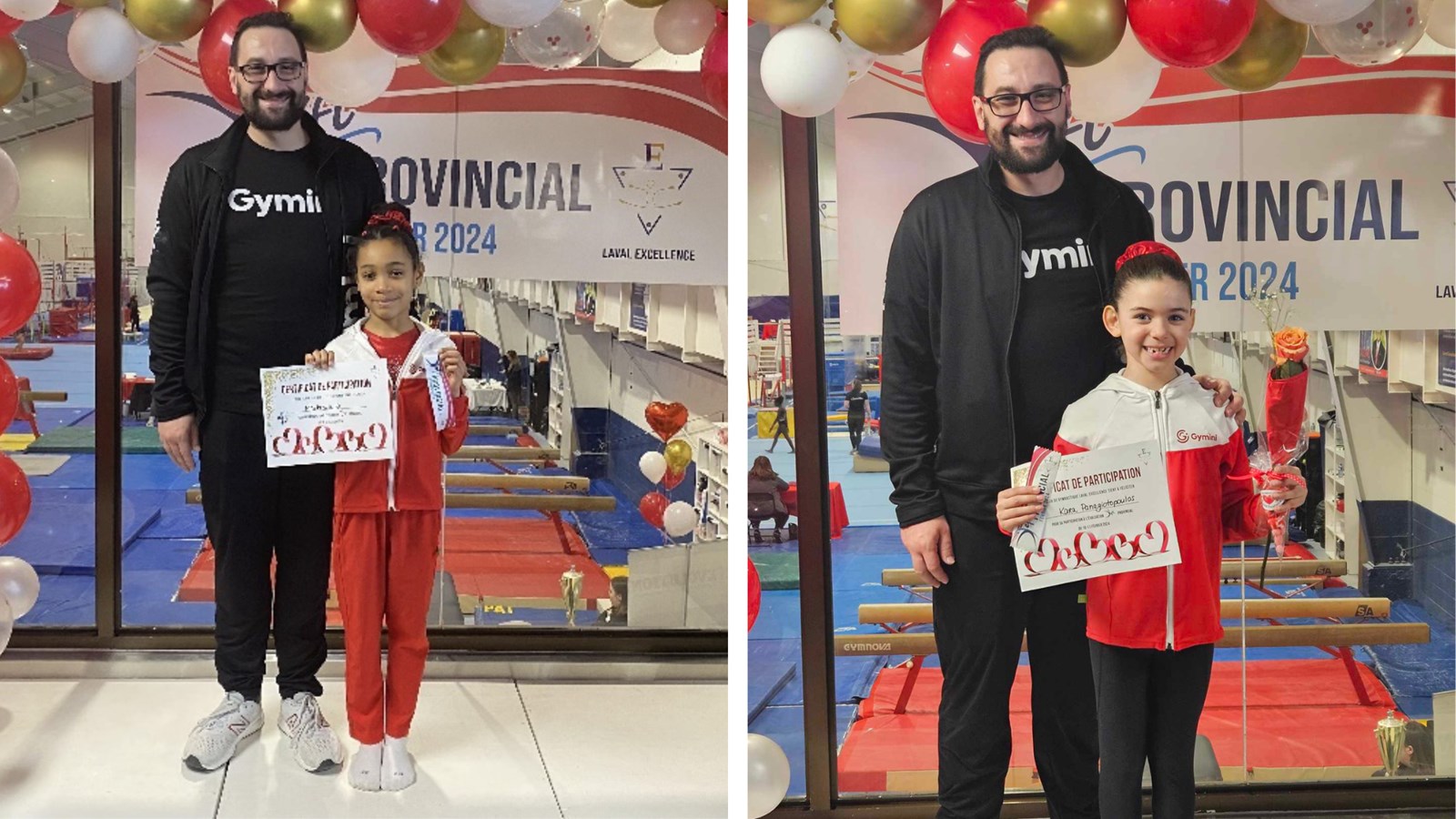 Mackenzie Kra, Kara Panagiotopoulos and coach Yann Auclair Auclair