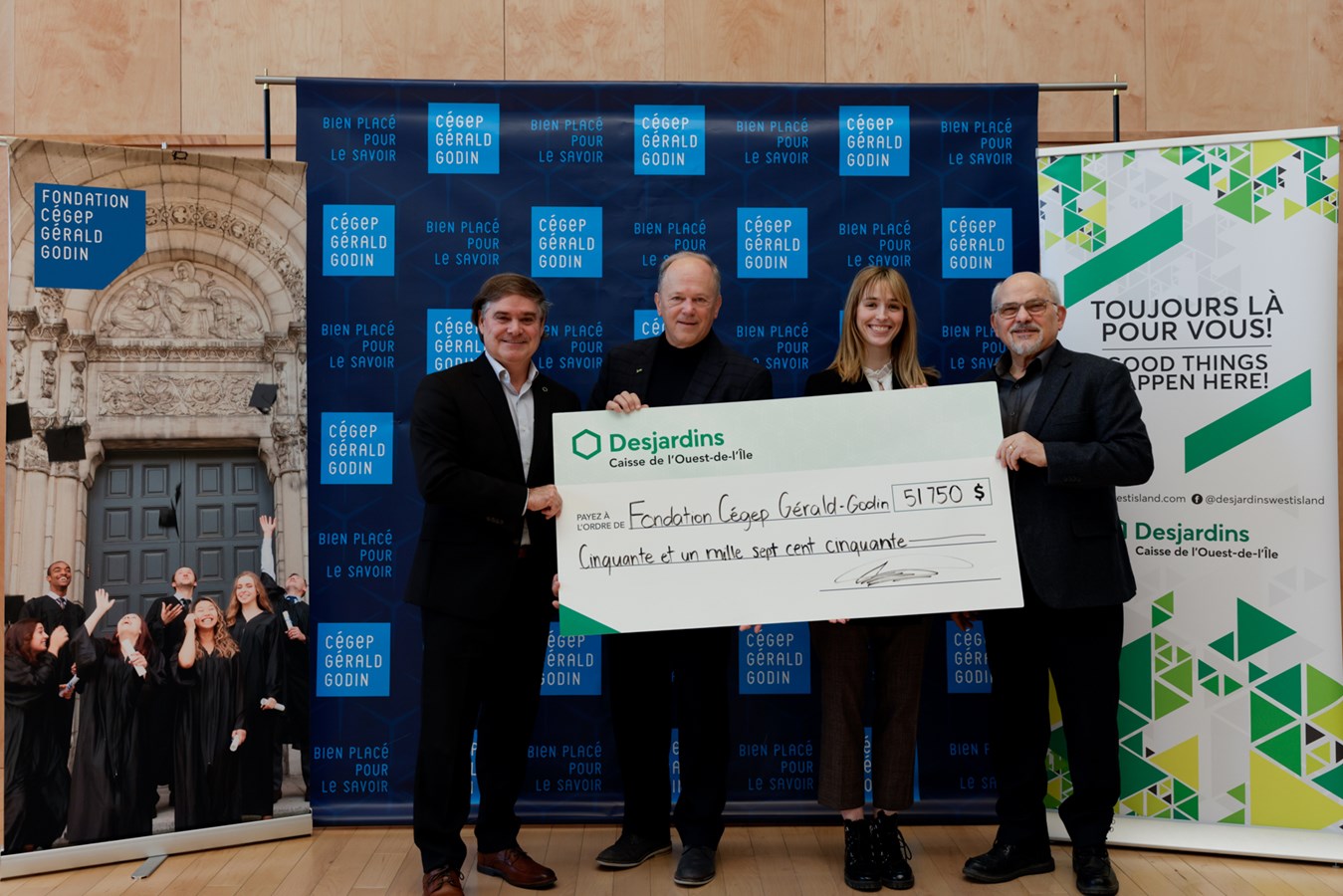 Fondation du Cégep Gérald-Godin : presque 52 000 $ en bourses sur trois ans