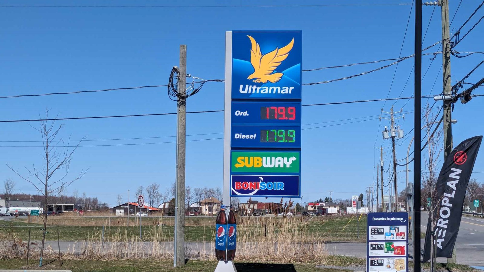 Essence: jusqu'à 10 sous d'écart dans Vaudreuil-Soulanges