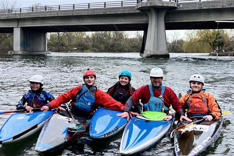 Five Vaudreuil-Soulanges kayakers in action on May 11 and 12