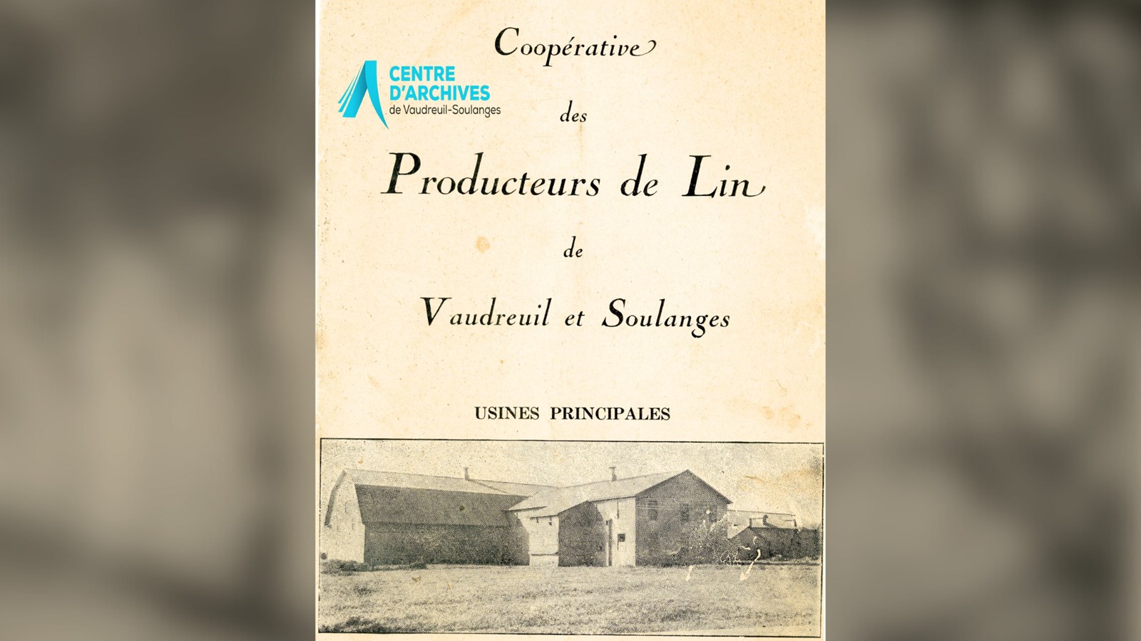 Page couverture du feuillet explicatif de la coopérative.